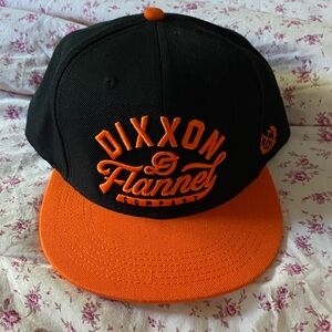 DIXXON Black and Orange Flannel Snapback